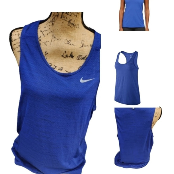 Nike Dri‎ Fit Blue Tank top L - Picture 1 of 8